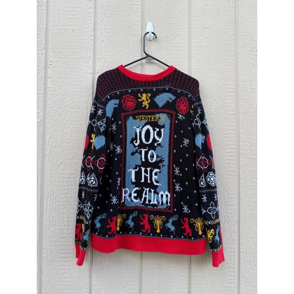 Game of Thrones Large Sweater Joy to the Realm Cotton Knit Sigils